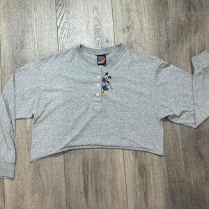 vintage womens 90s-2000s disney cropped longsleeve